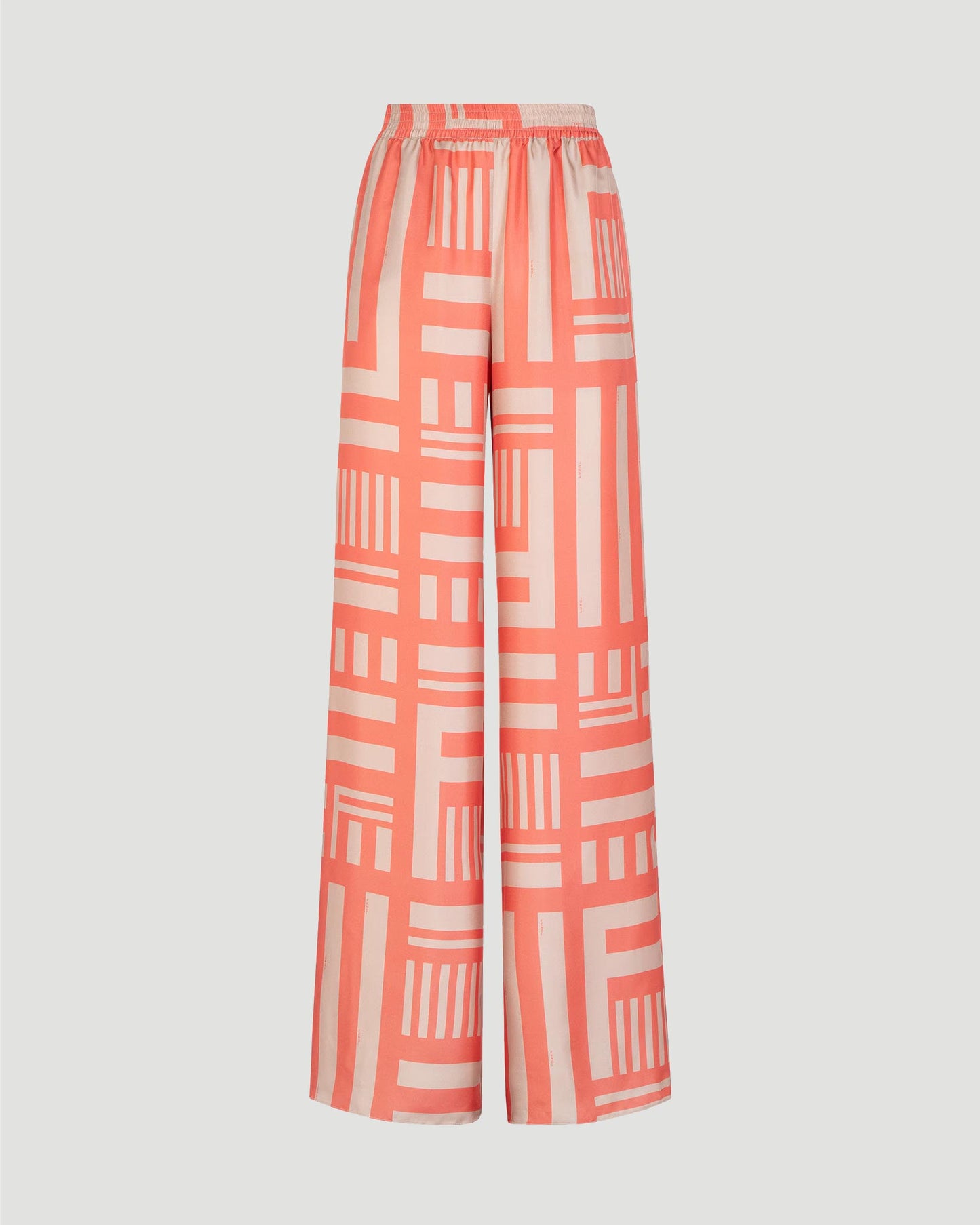 Salmon Pink Silk Trousers