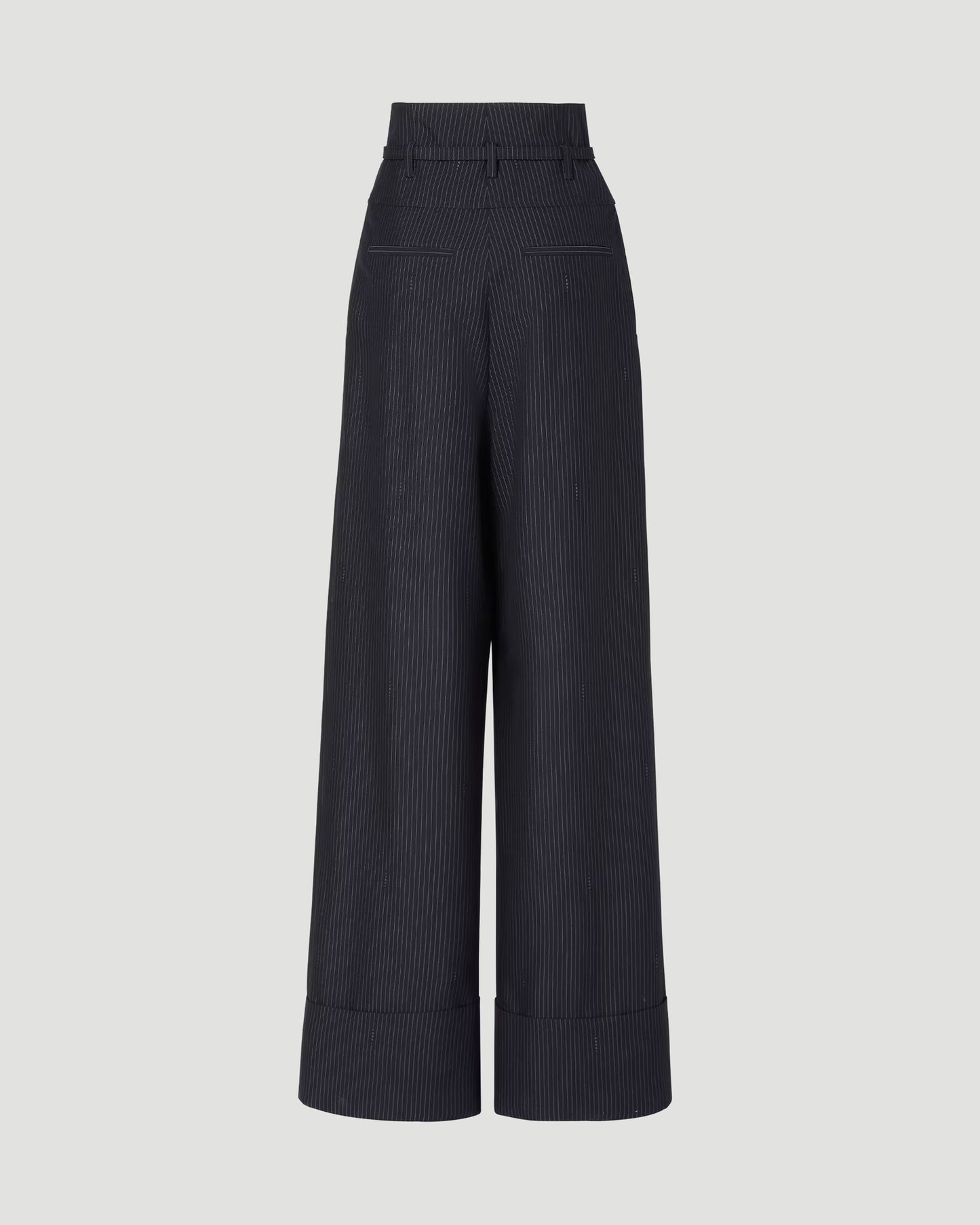 Pinstriped Wool Trousers
