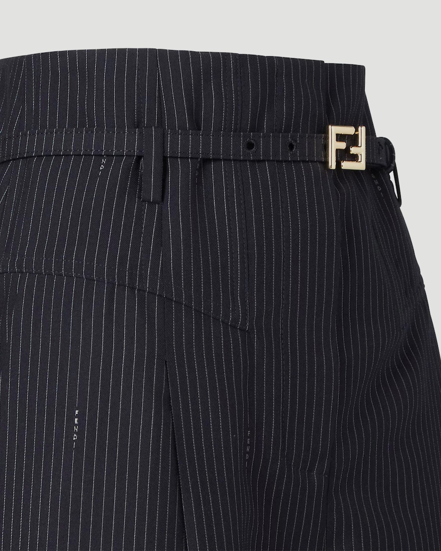 Pinstriped Wool Trousers