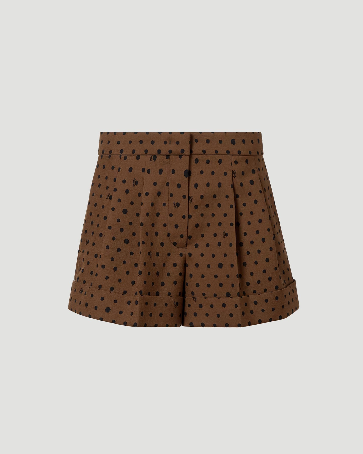 Printed Wool Shorts