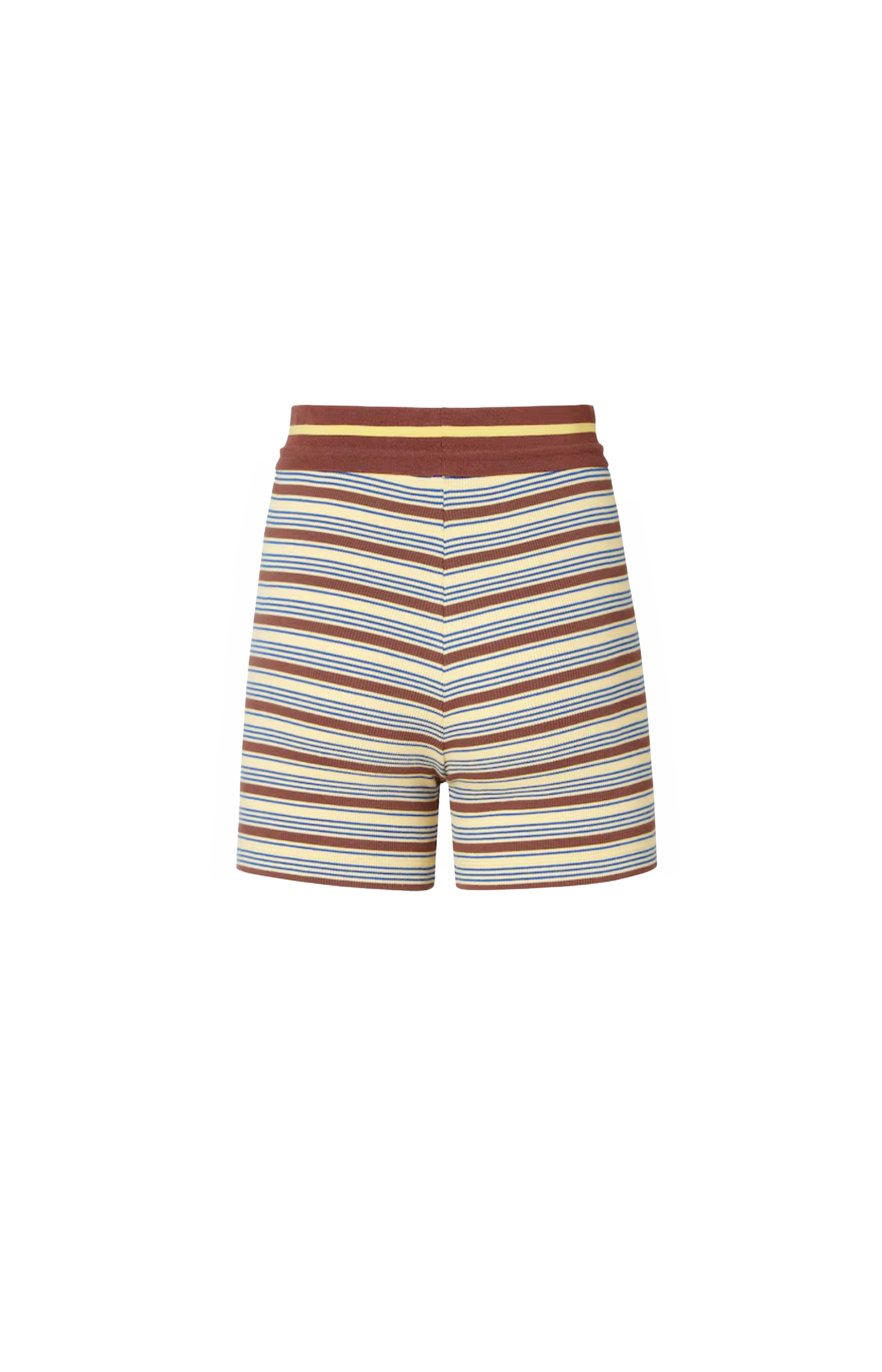 Multicolour Cotton Striped Knit Shorts