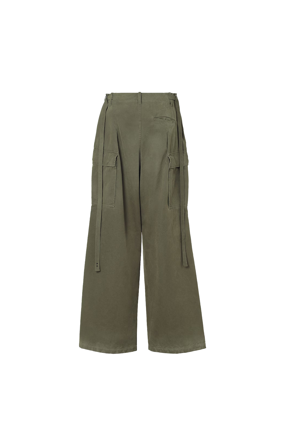 Doppio Punto Cotton Cargo Trousers in Green