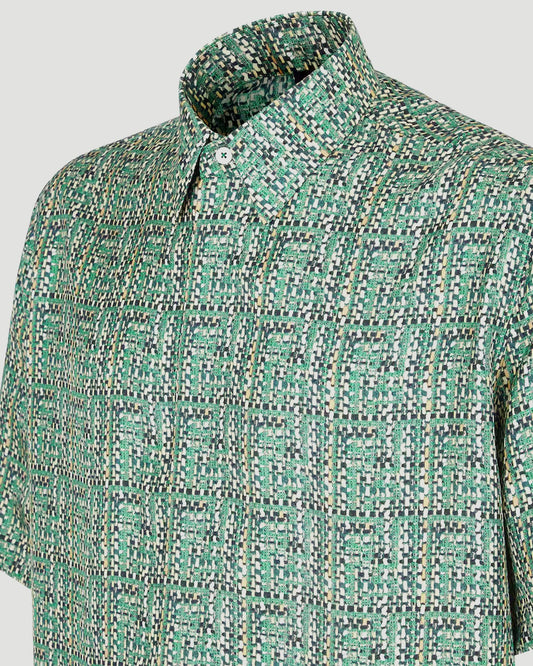 Green FF Silk Shirt