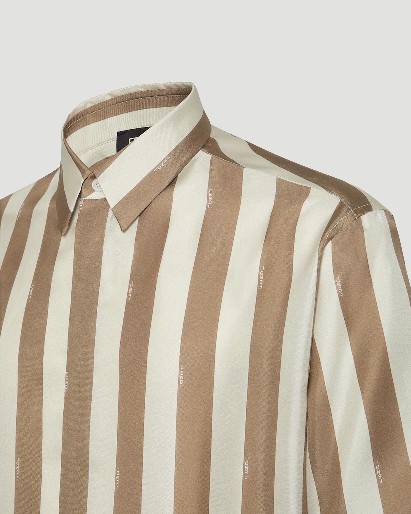 Beige Pequin Silk Shirt