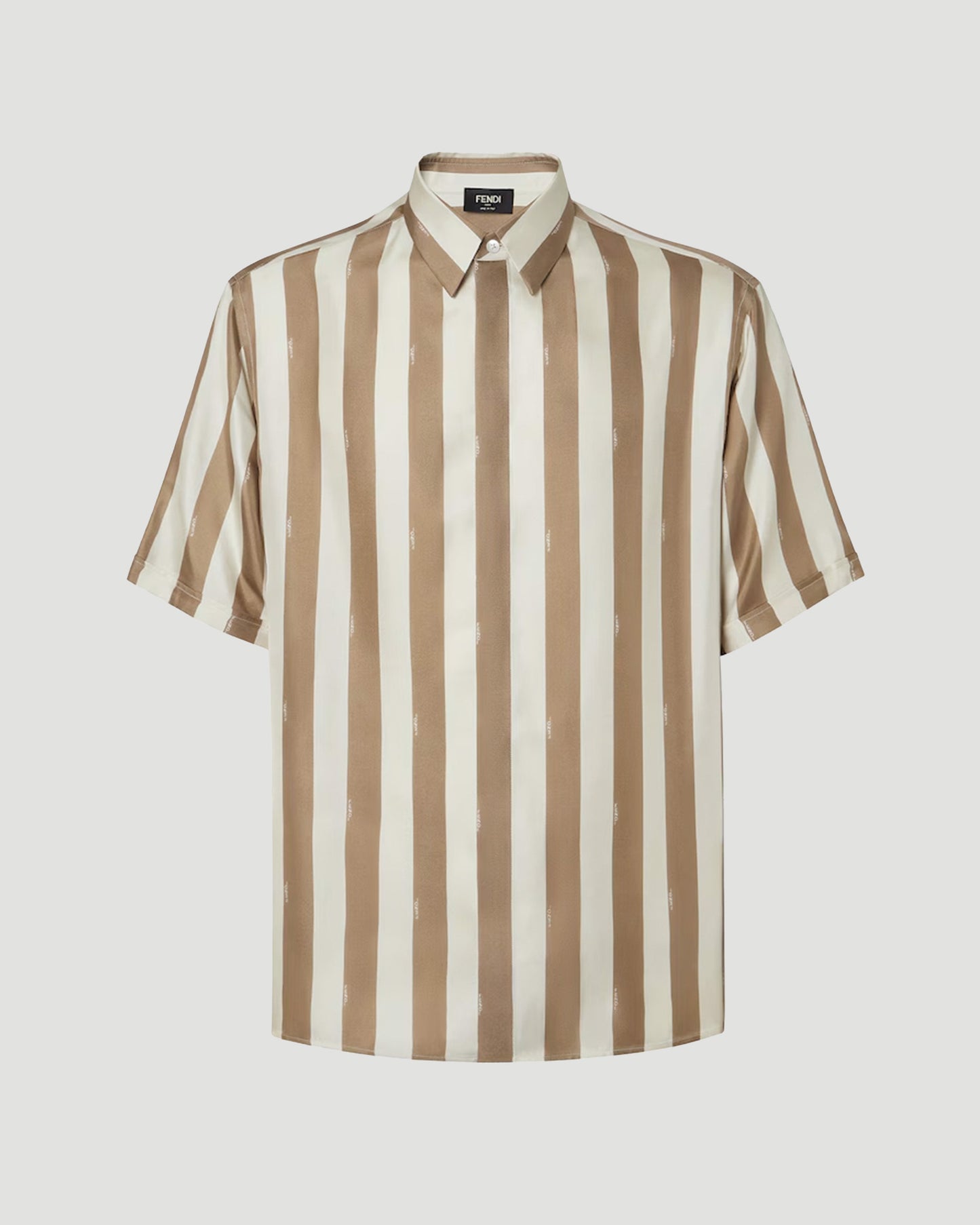 Beige Pequin Silk Shirt