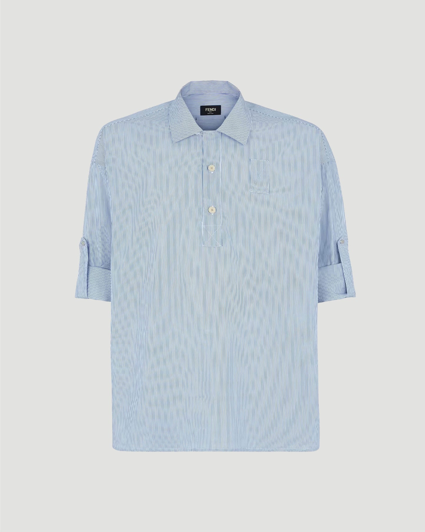 Light Blue Striped Cotton Shirt