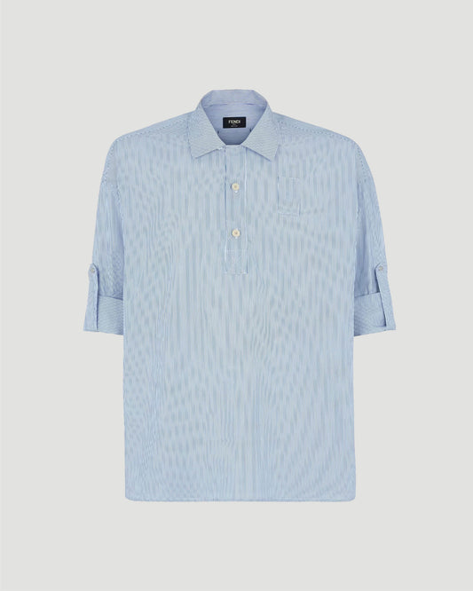 Light Blue Striped Cotton Shirt