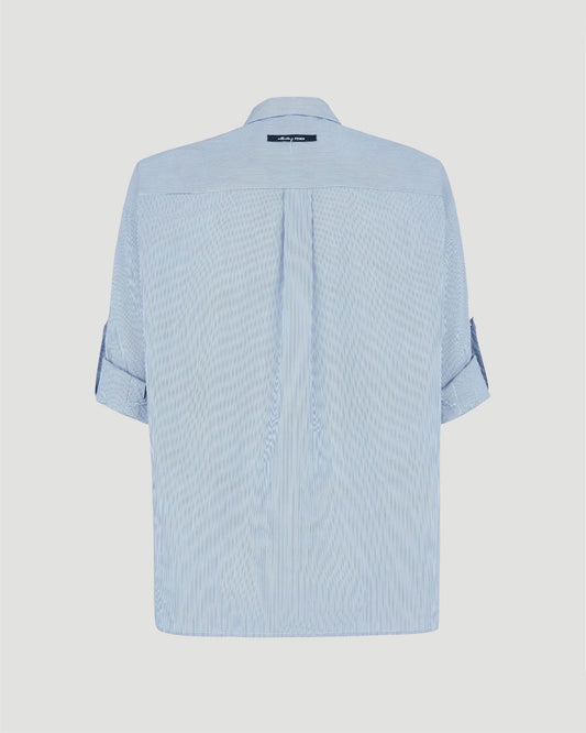Light Blue Striped Cotton Shirt