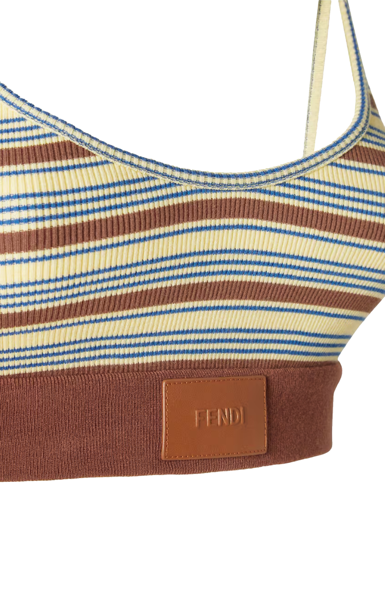 Multicolor Cotton Striped Knit Top