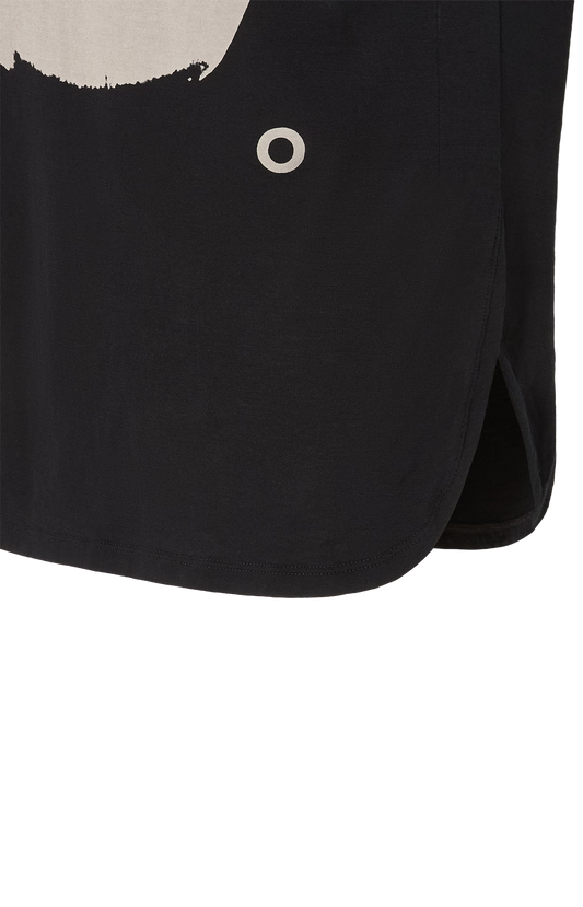 Jersey T-shirt with Ti Amo Print in Black