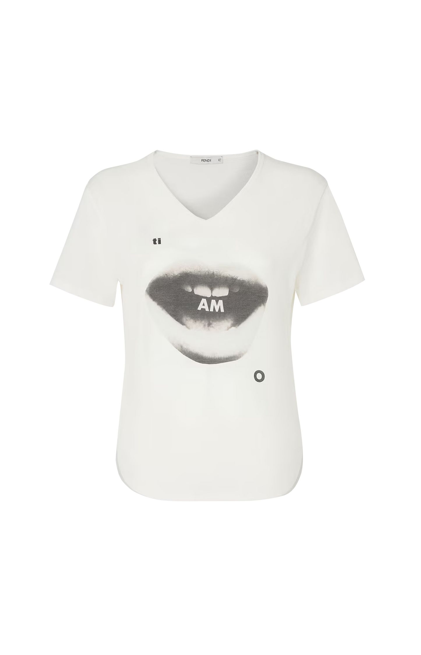 Ivory jersey T-shirt with Ti Amo Print