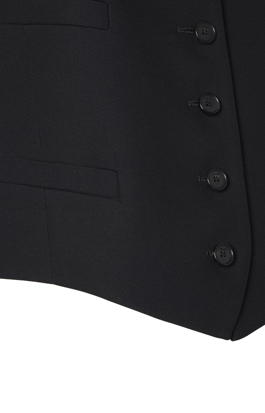 Fendi Silk and Cotton Tuxedo Vest in Black — product photo 2