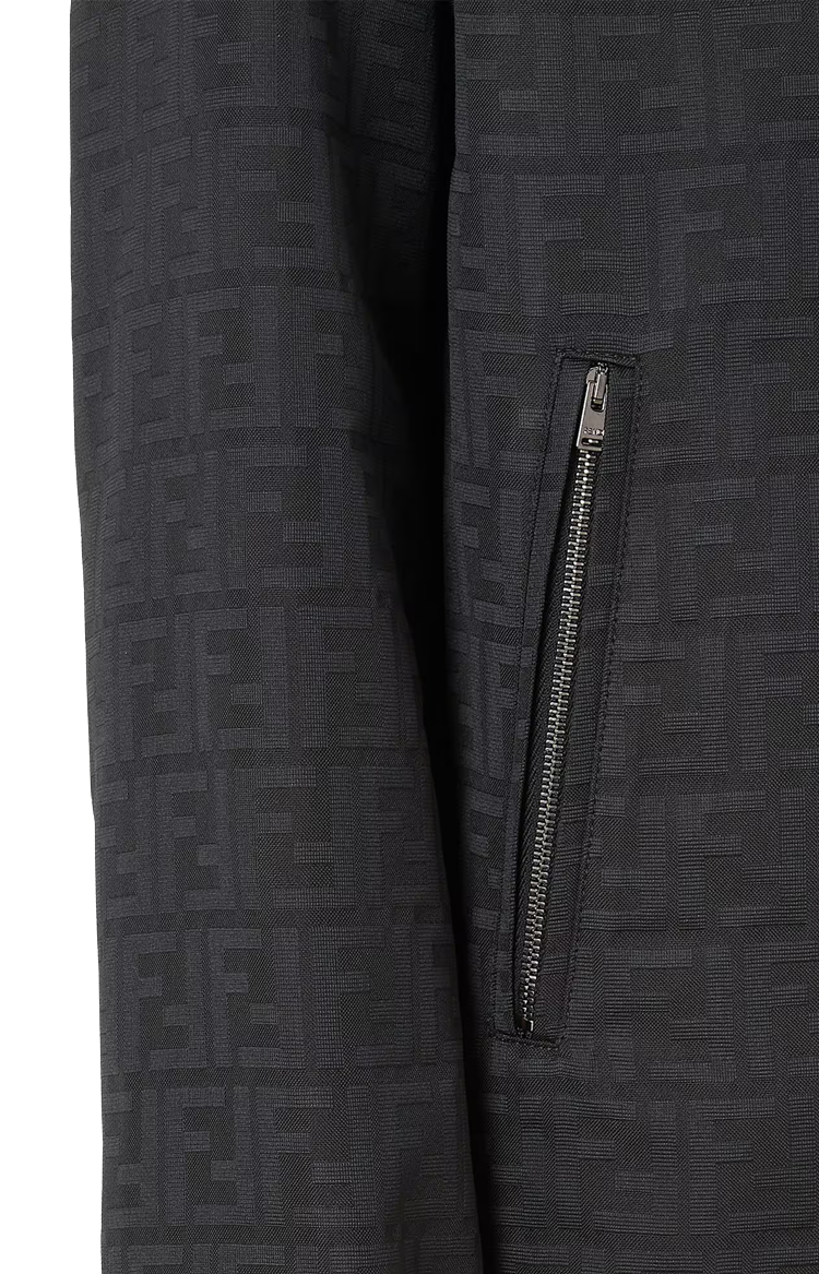 FF Zucca Jacquard Nylon Blouson in Black