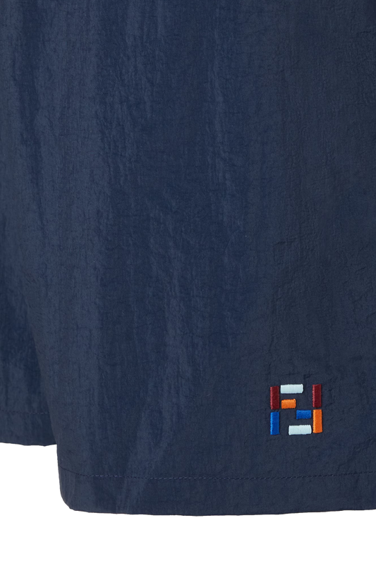 Dark Blue Nylon Swim Shorts