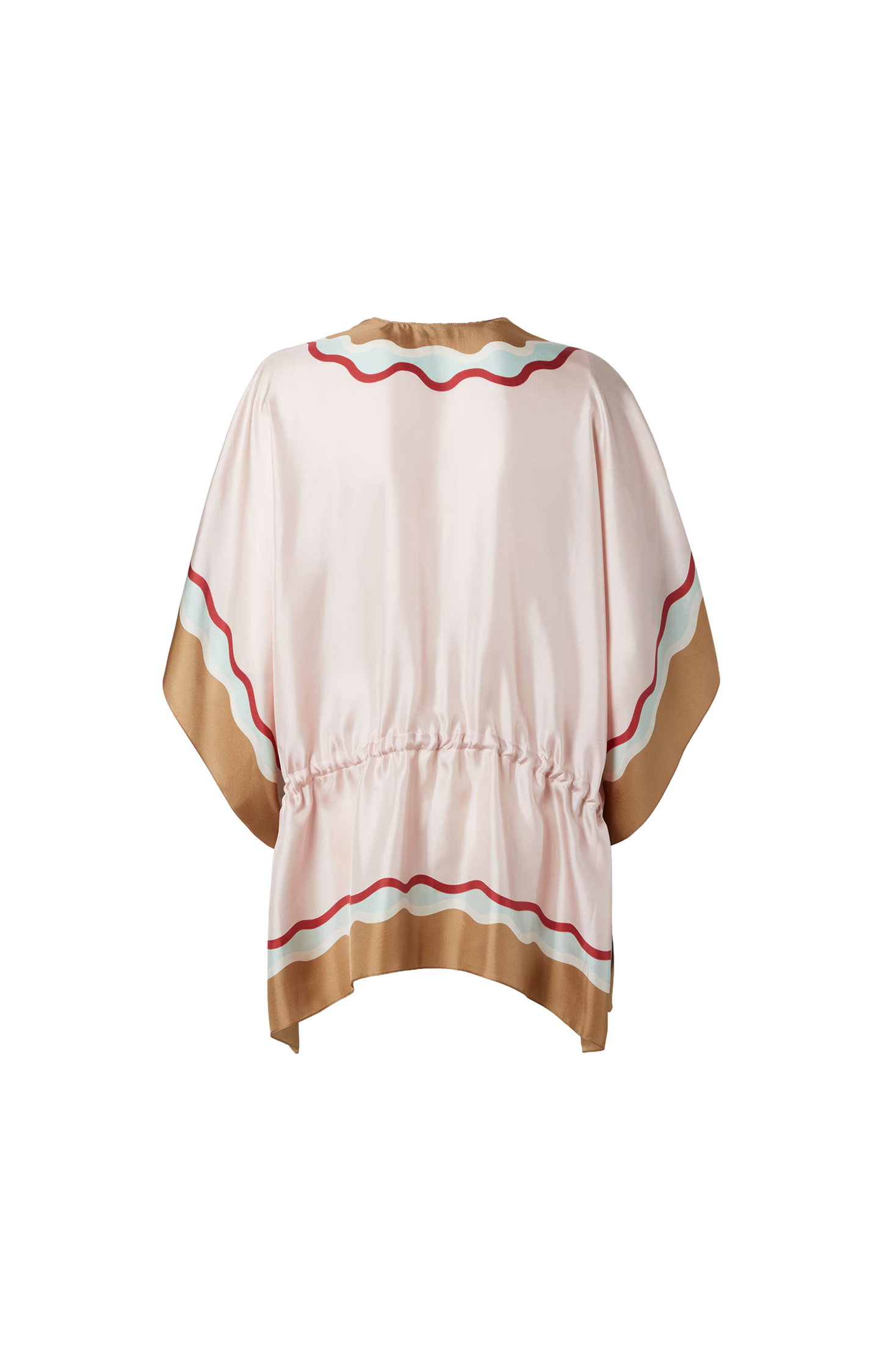 Silk Poncho in Pink