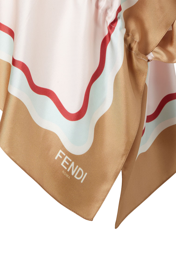 Silk Poncho in Pink
