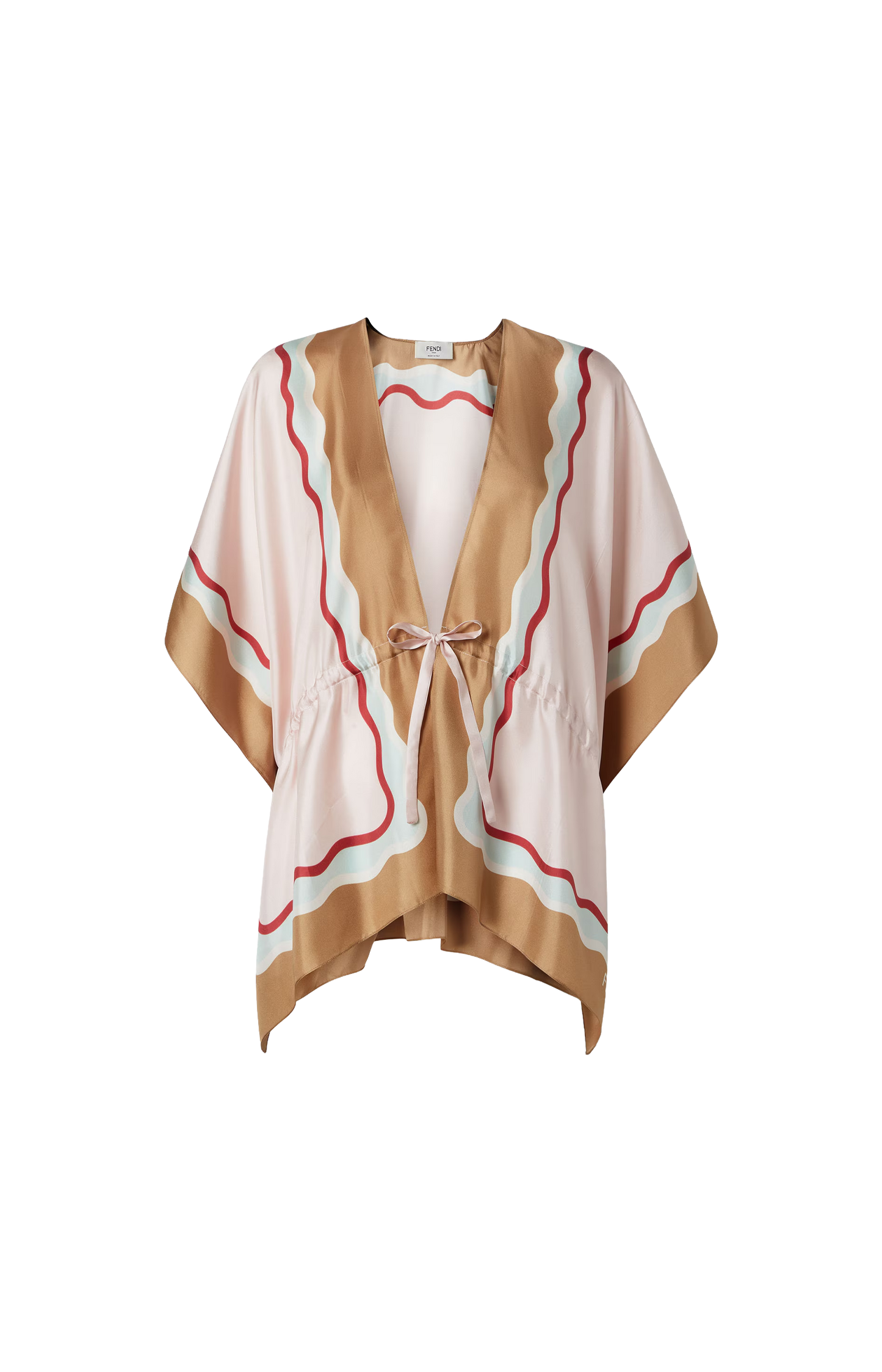 Silk Poncho in Pink
