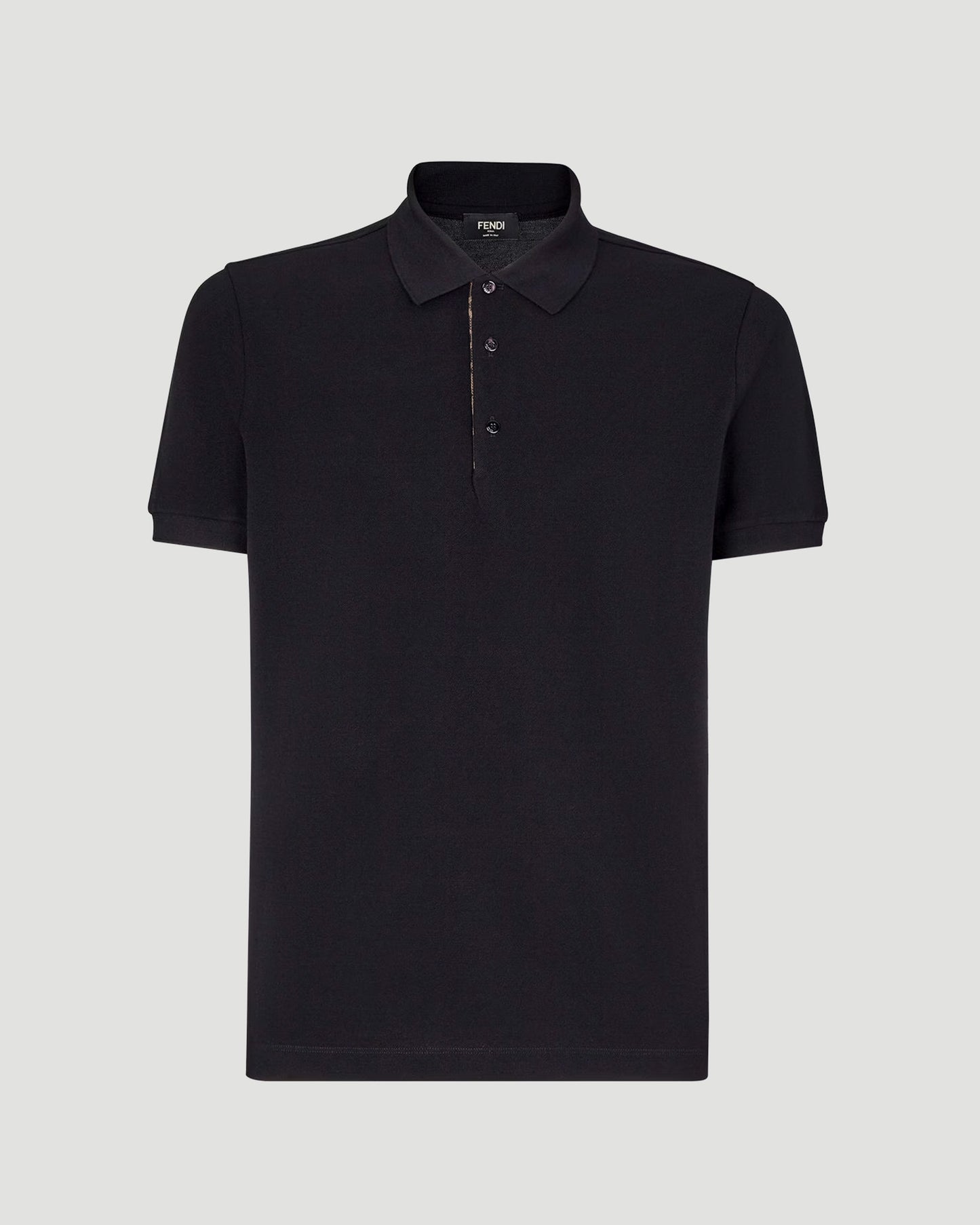 Piqué Polo Shirt in Black
