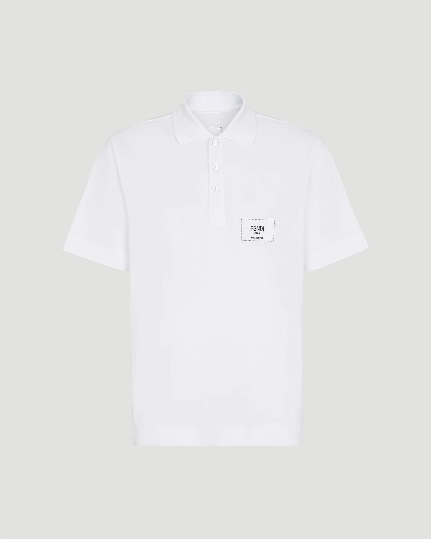 White Cotton Polo Shirt