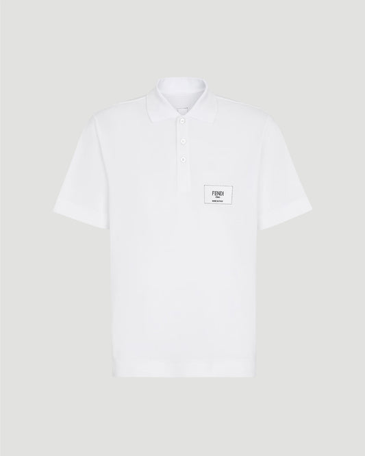 White Cotton Polo Shirt