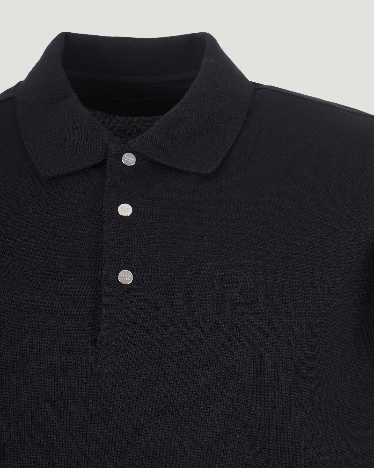 Cotton Polo Shirt in Black