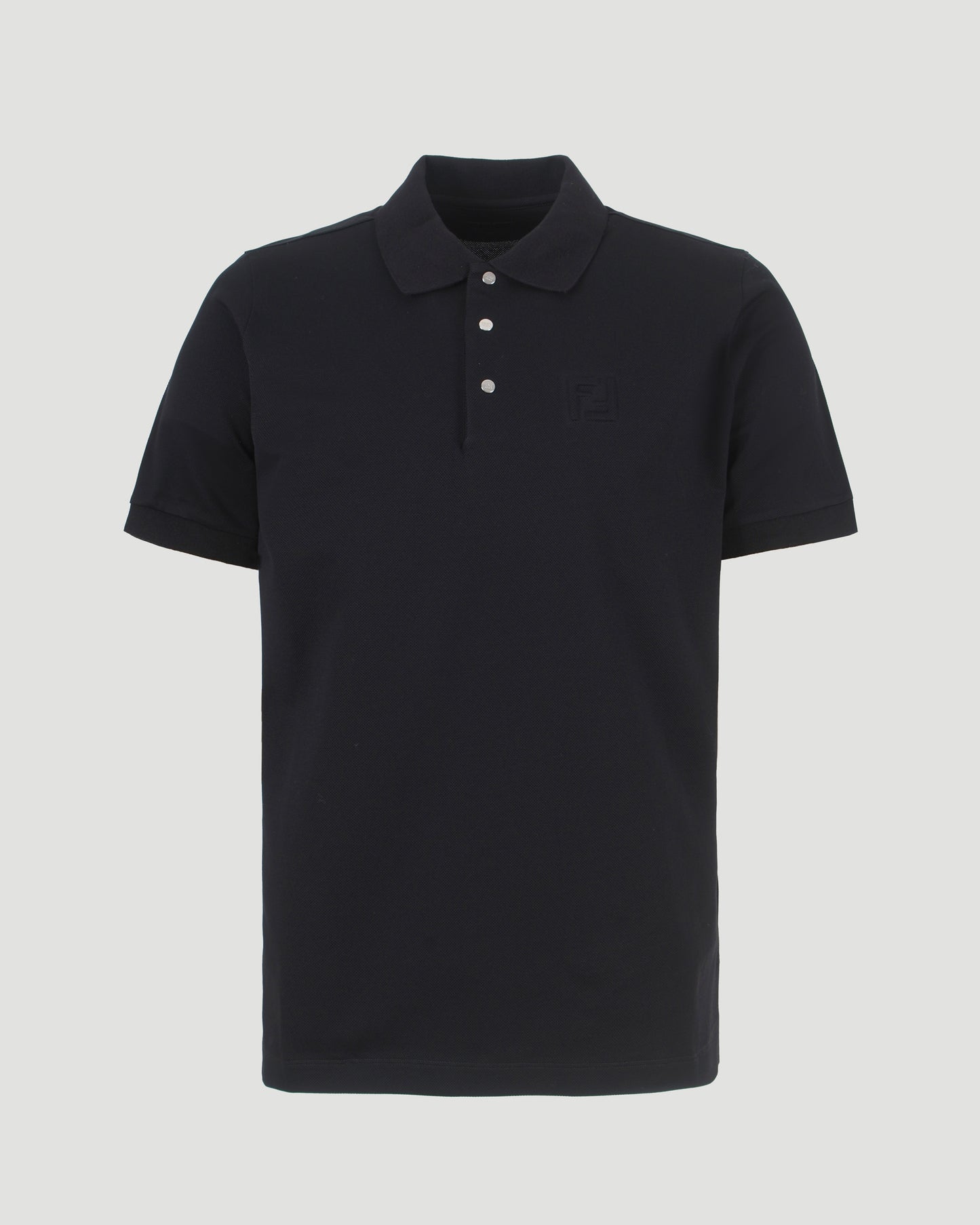Cotton Polo Shirt in Black