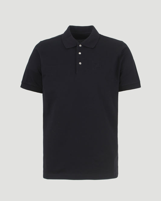 Cotton Polo Shirt in Black