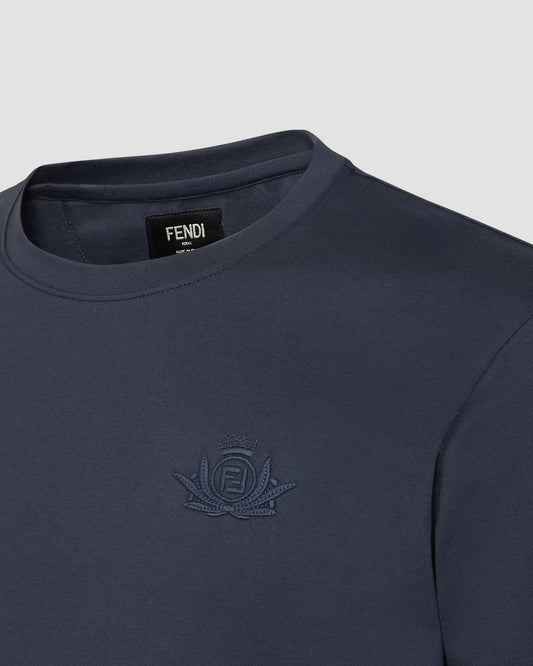 Cotton T-Shirt in Navy Blue