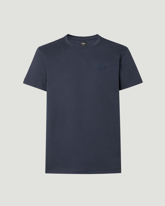 Cotton T-Shirt in Navy Blue