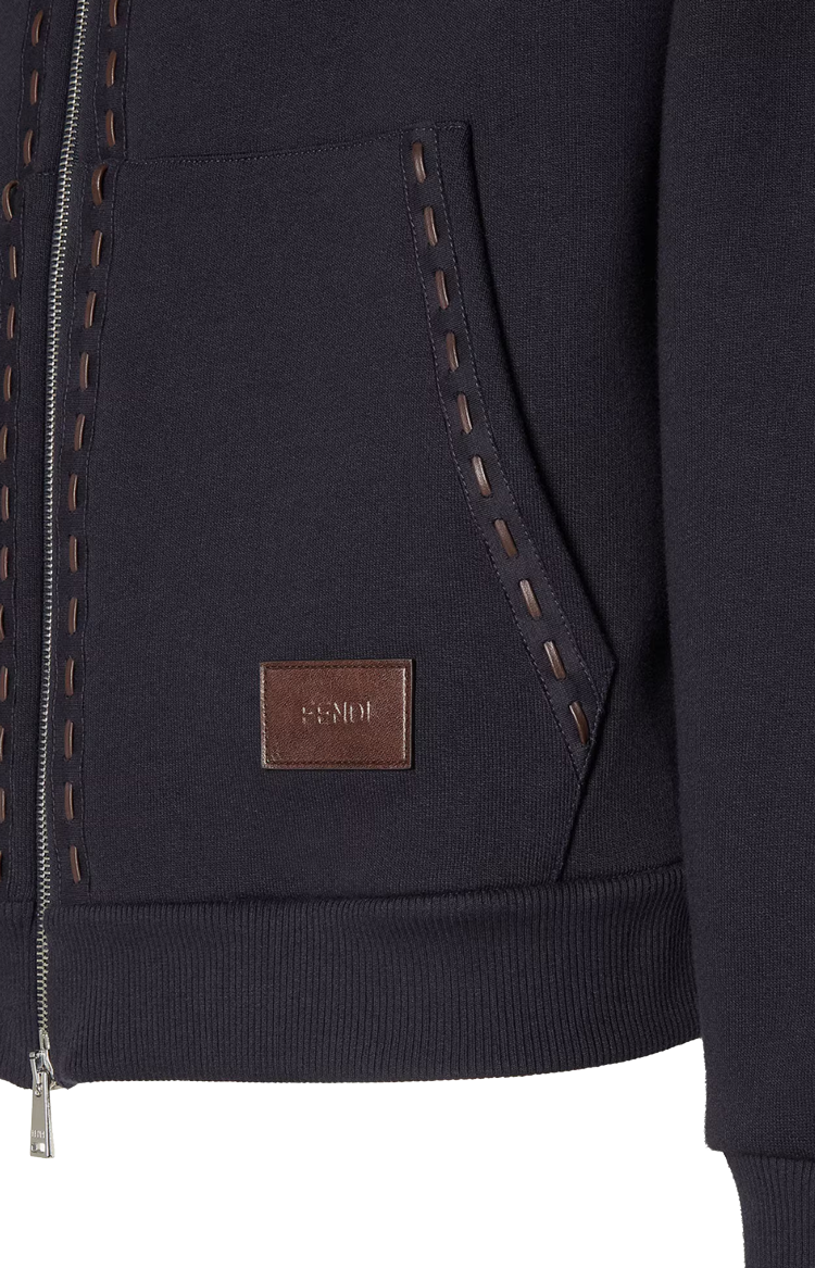 Navy Blue Cotton Sweatshirt