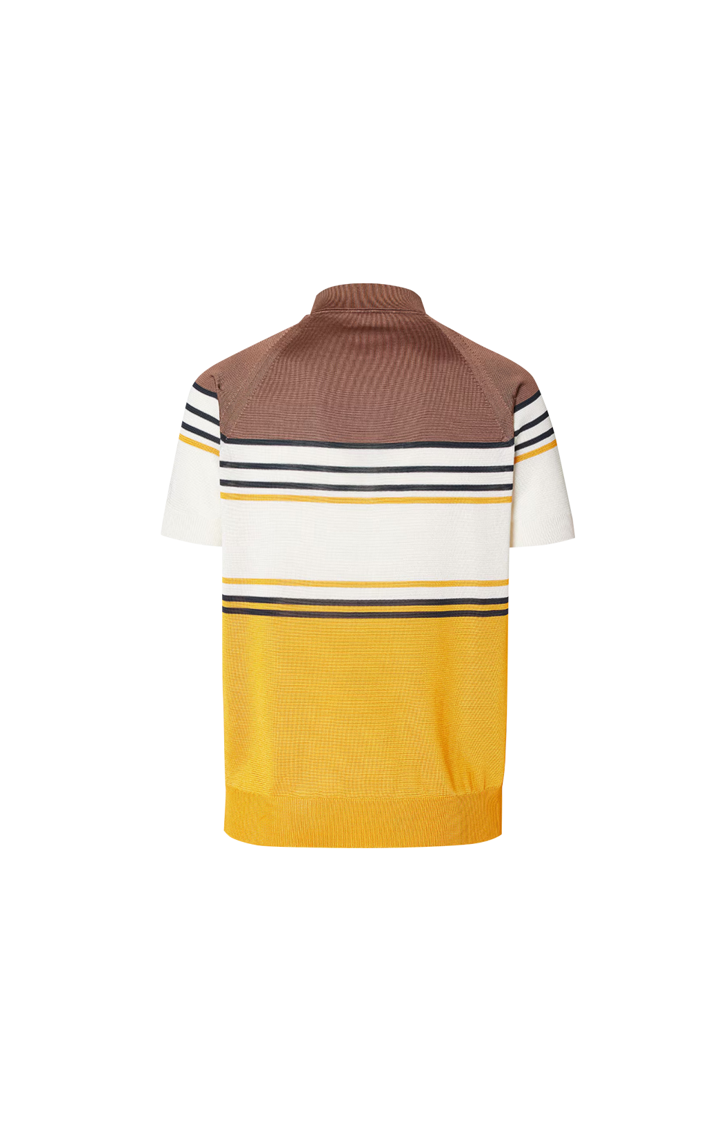 Multicolour Striped Viscose Polo Shirt