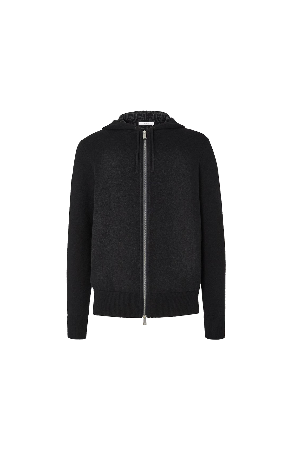 FF Zucca Cashmere Hoodie in Black