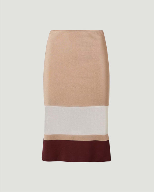 Dark Beige Viscose Skirt