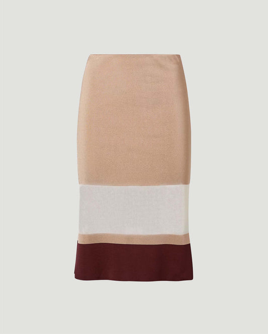 Dark Beige Viscose Skirt