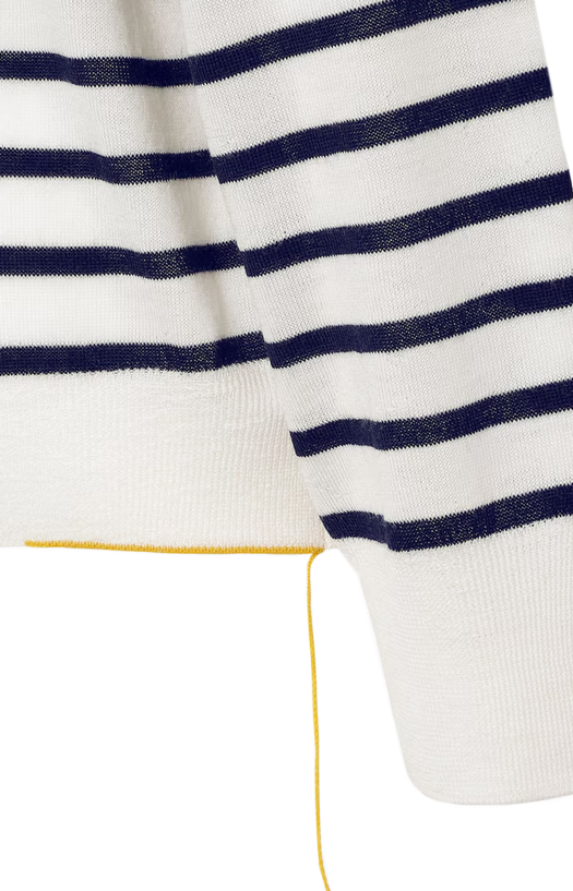 Striped Wool Jumper in Black and White
