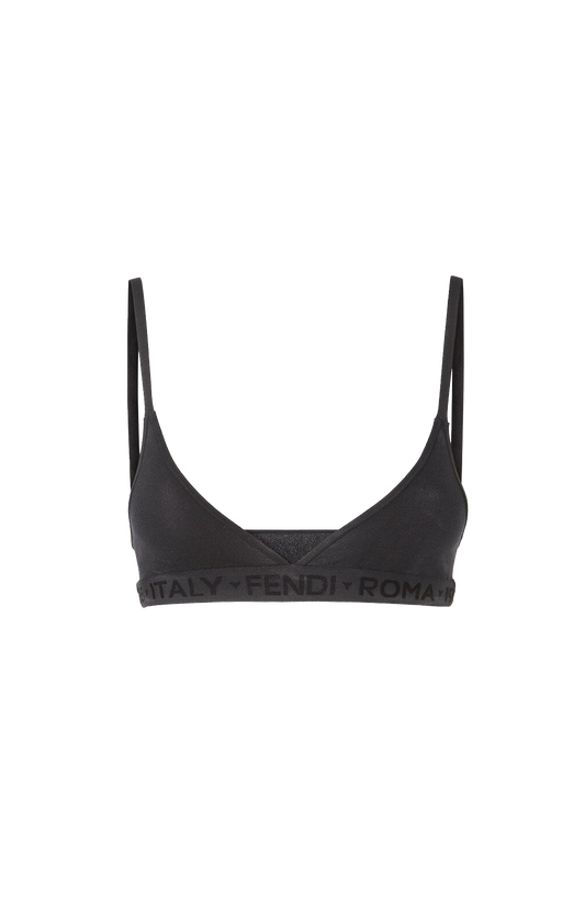 Viscose Triangle Bra in Black