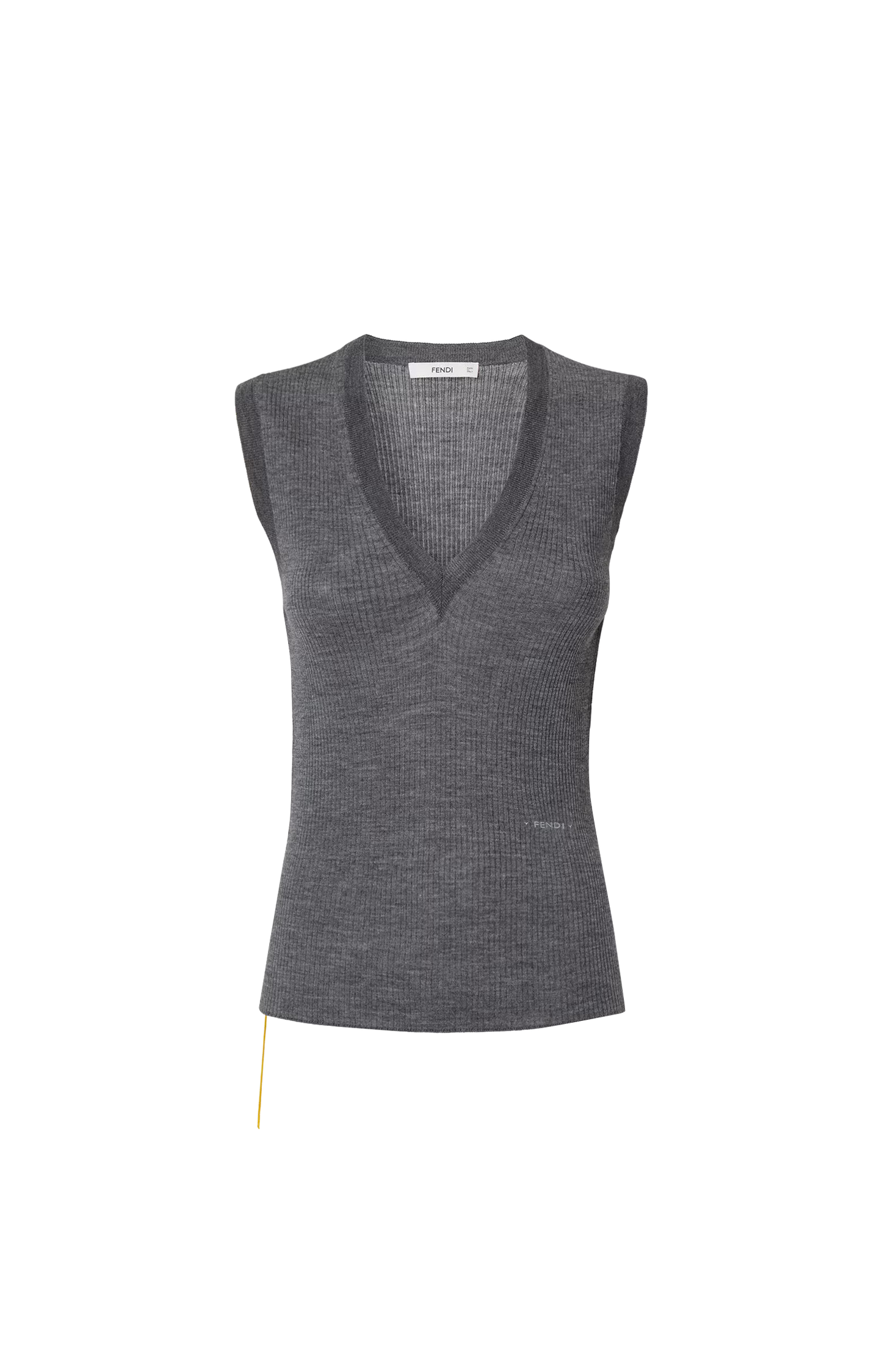 Grey Wool Ribbed Top