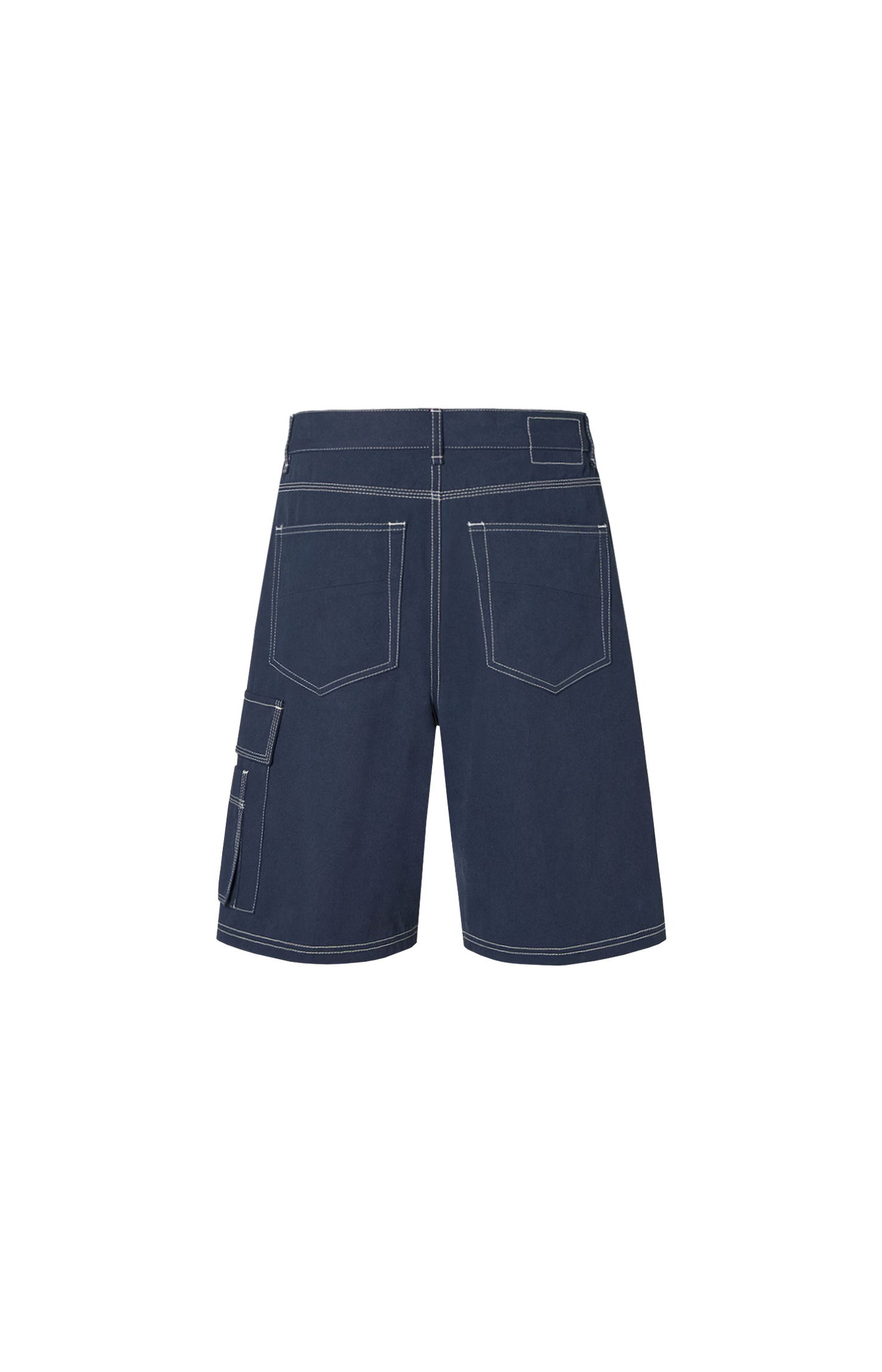 Navy Blue Canvas Shorts