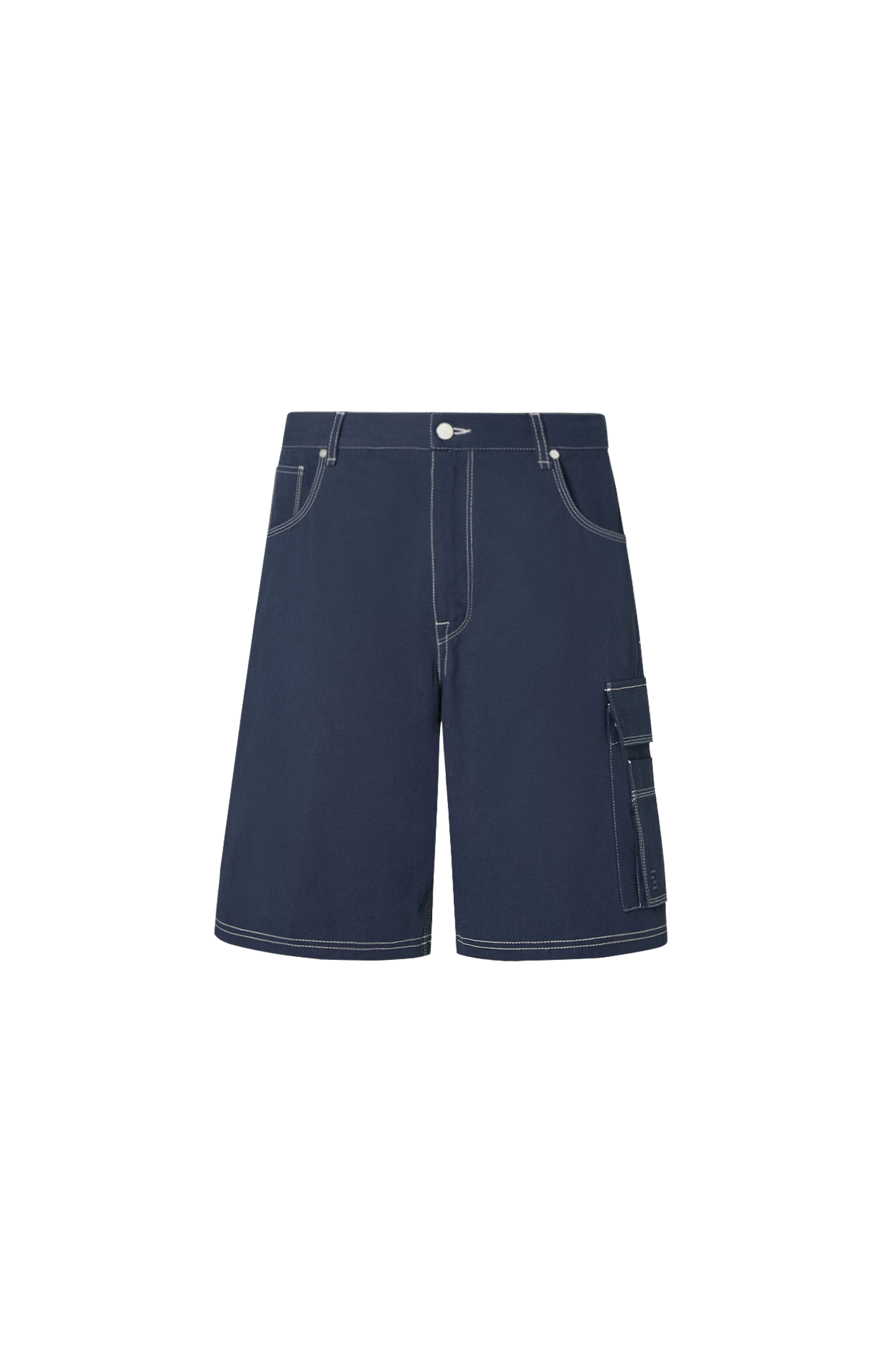 Navy Blue Canvas Shorts