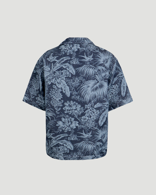 SHORT SLEEVES SHIRT WITH A TROPICAL HAWAII PRINT