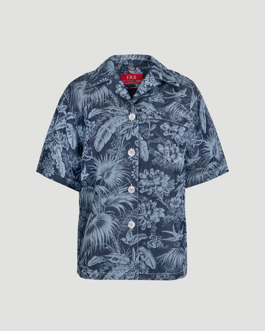 SHORT SLEEVES SHIRT WITH A TROPICAL HAWAII PRINT