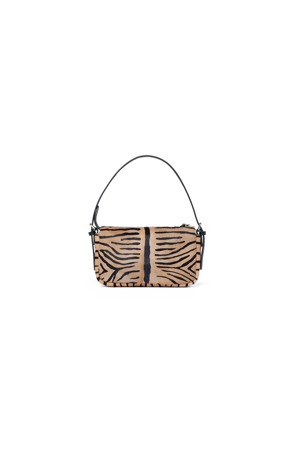 Zip Top Small Shoulder Bag in Tiger Print