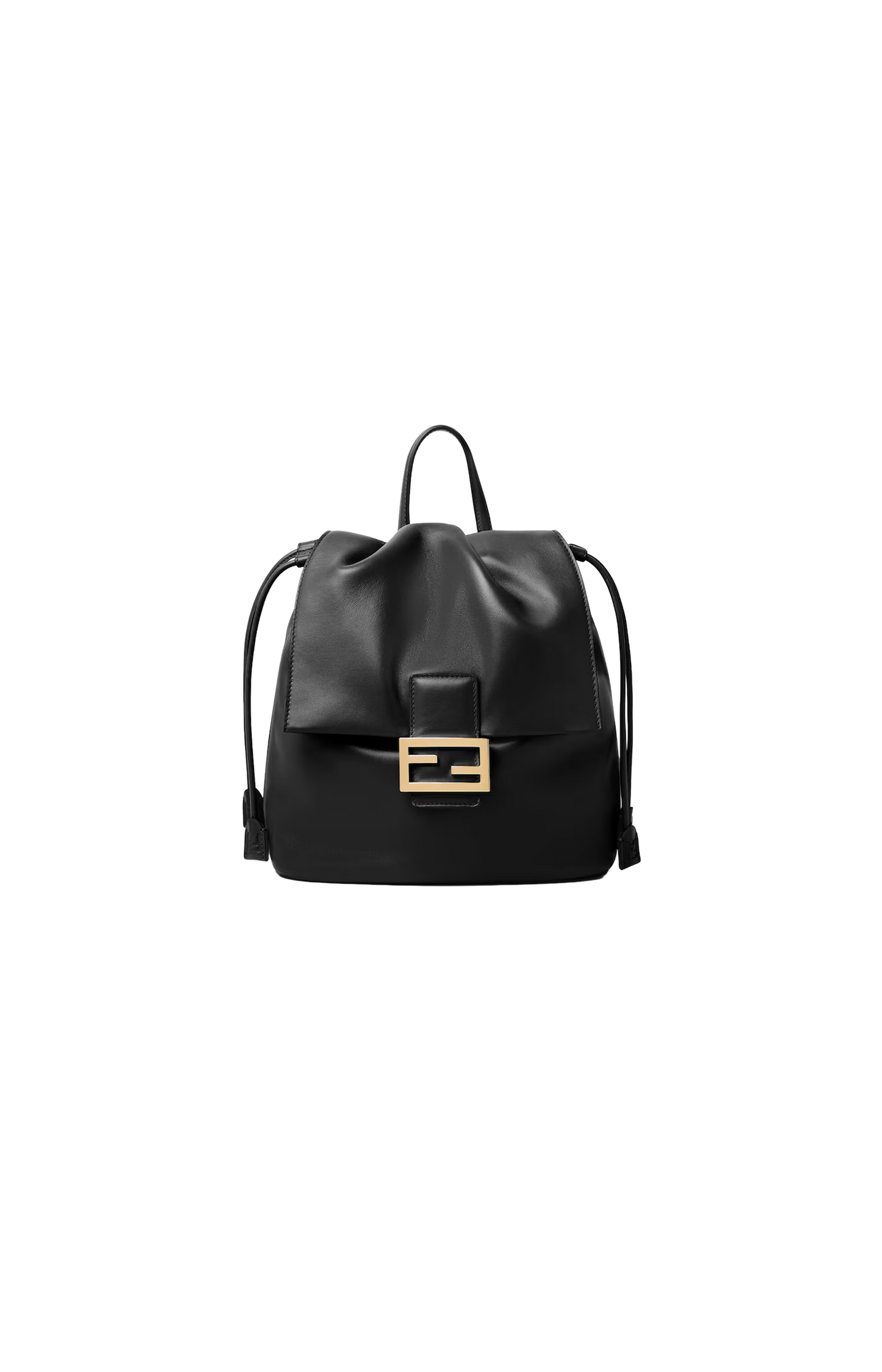 Black leather backpack