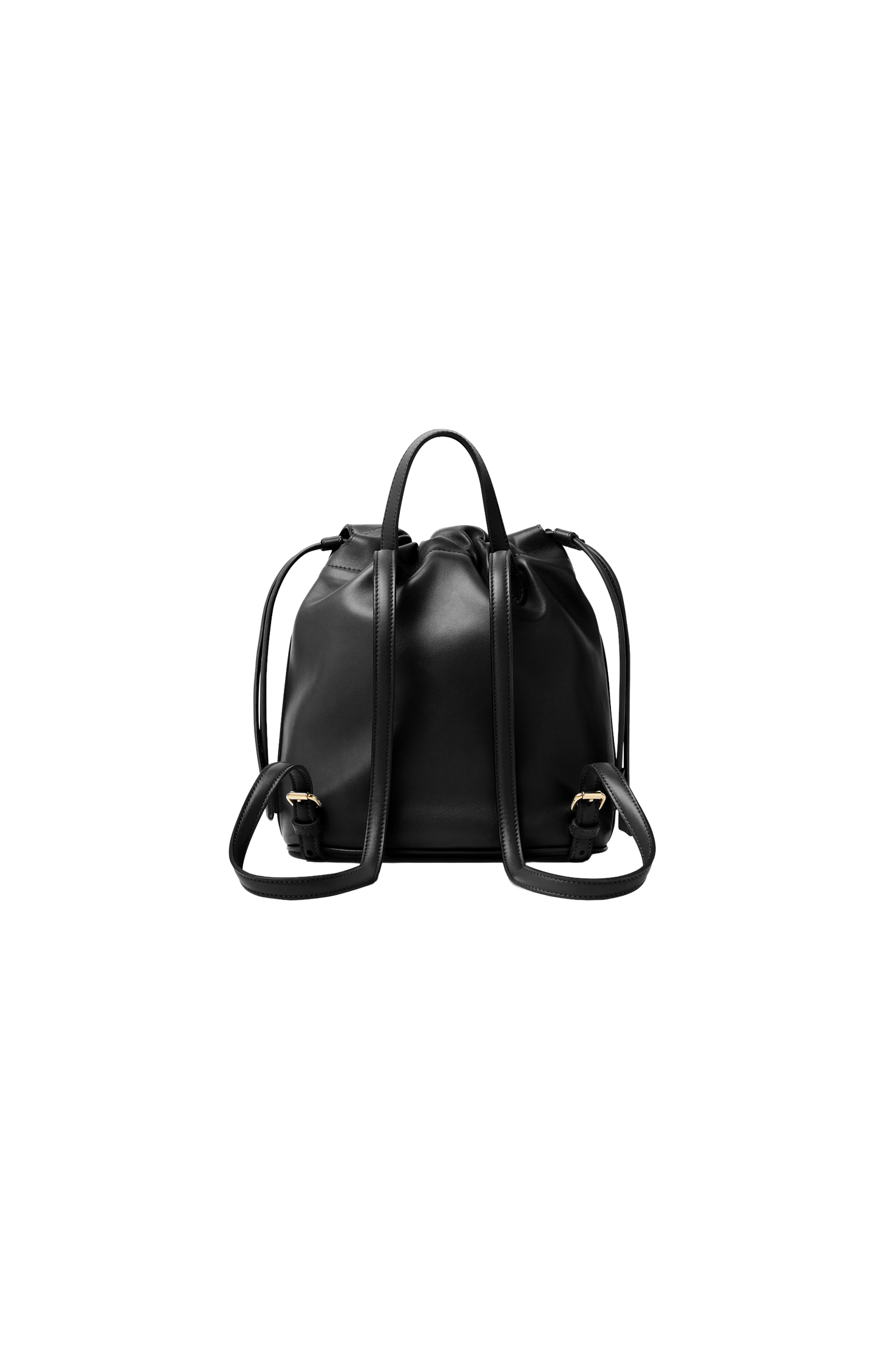Black leather backpack