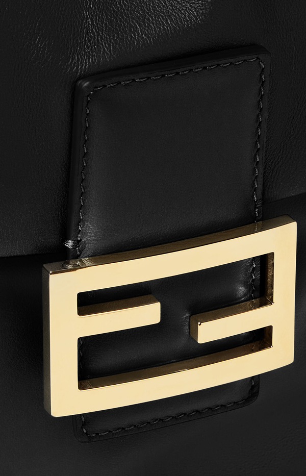 Black leather backpack