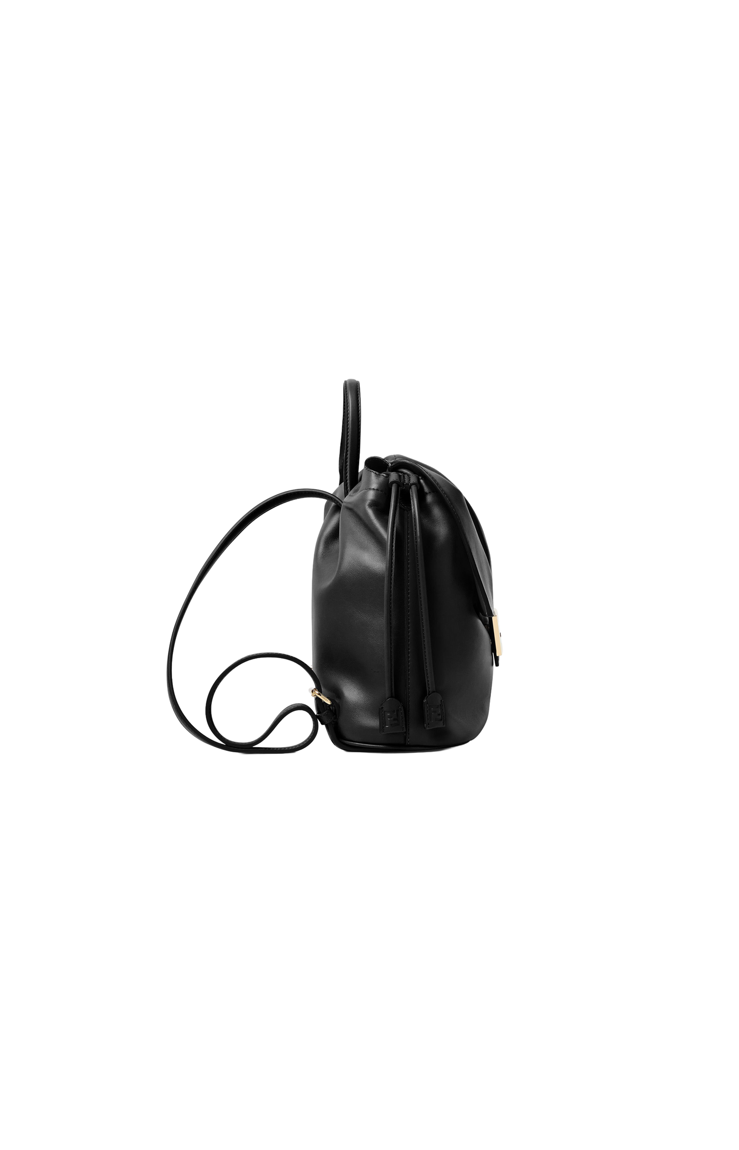 Black leather backpack