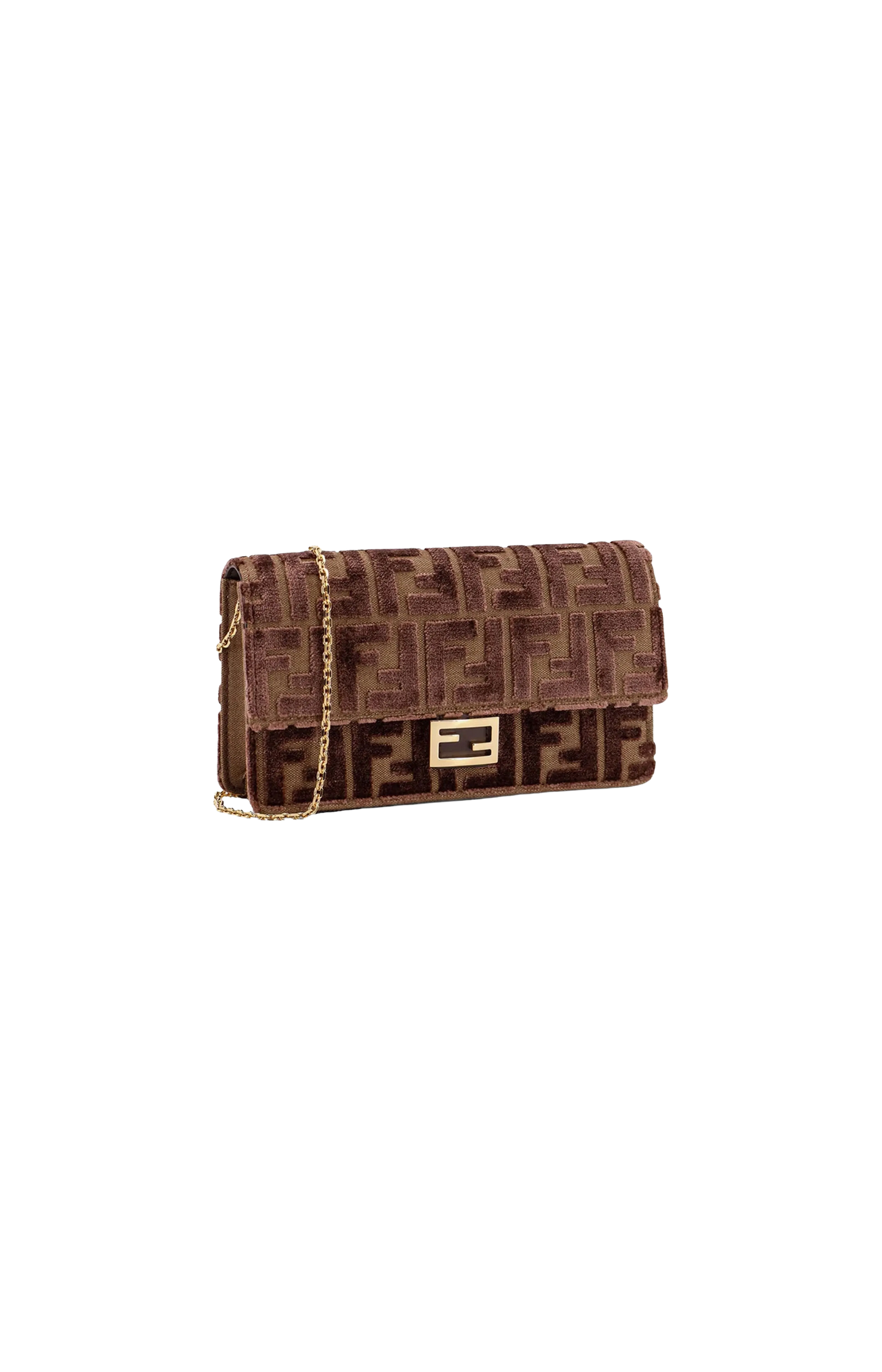 FF-motif chain shoulder bag