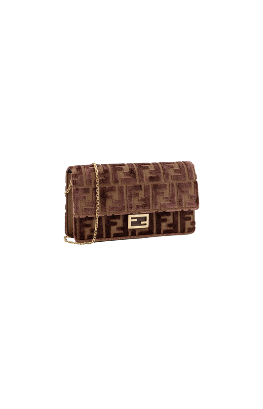 FF-motif chain shoulder bag
