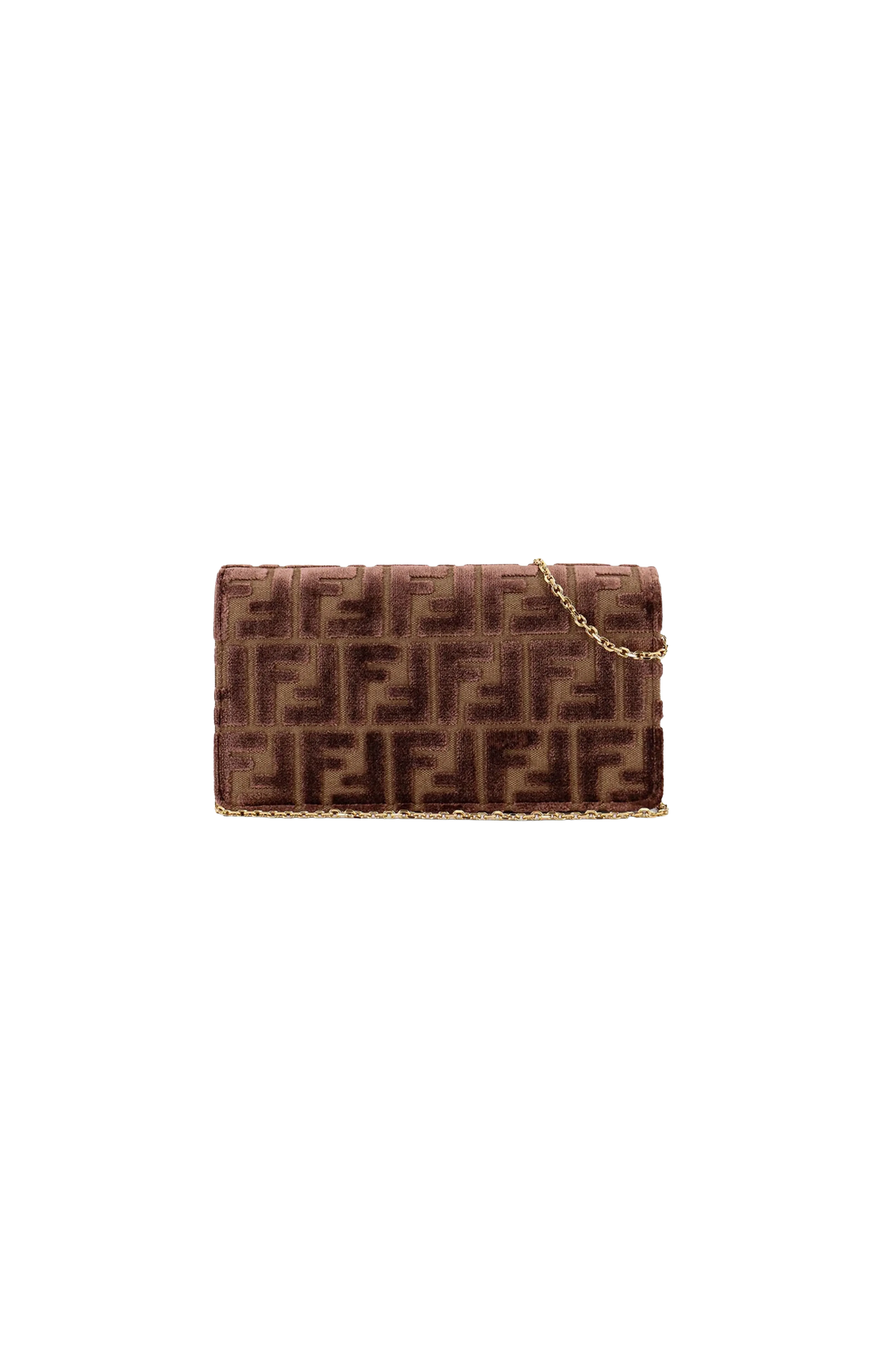 FF-motif chain shoulder bag