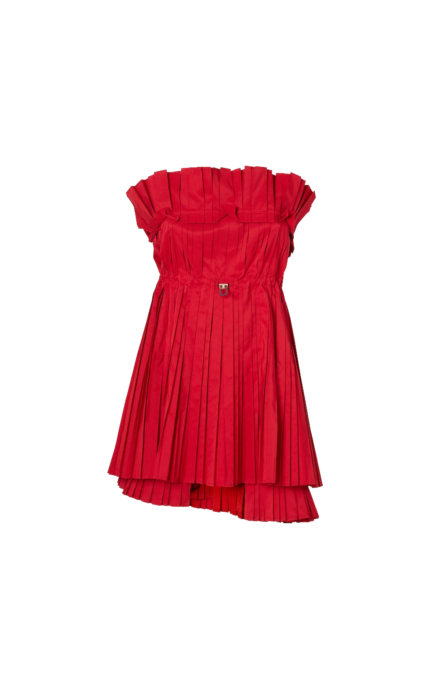 Red faille dress